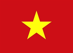 [ai] A red flag featuring a large yellow five-pointed star in the center.